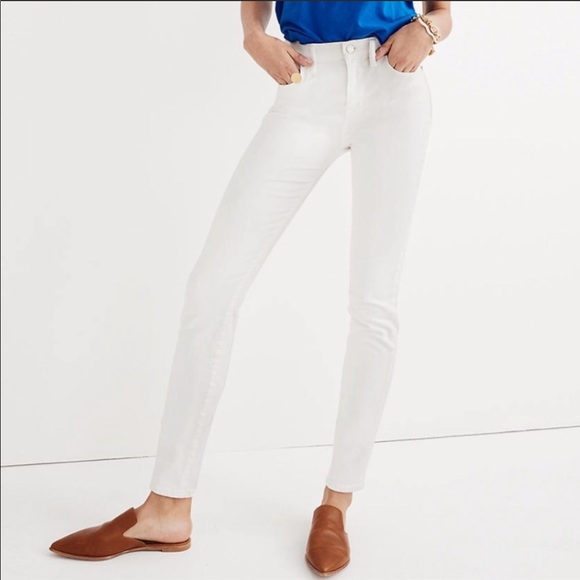 Madewell Denim - Madewell White 9” High-Rise Skinny Jeans